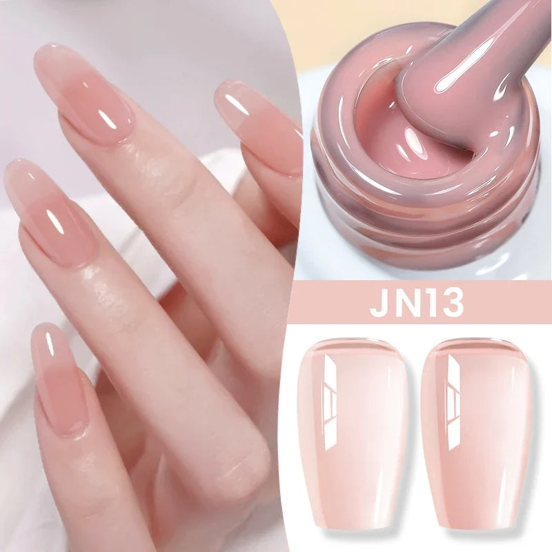 BORN PRETTY 83 Colors 10ml Jelly Nude Gel Nail Polish Autumn Amber Semi Transparent Manicure Soak off UV LED Nails Gel Varnish Blushimmer