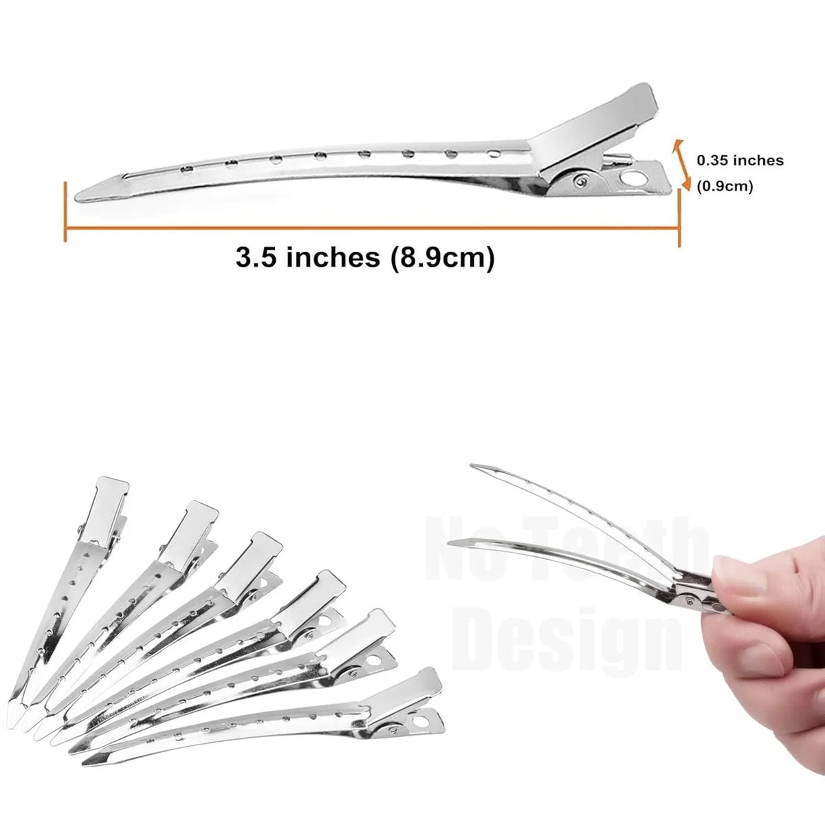 Hair Salon Hair Clips Metal Duckbill Crocodile Curling Hair Styling Clips Barber Shop Hair Positioning Clips Women Hair Clips Game On Interactive LLC (OnlyTenBucks.com)