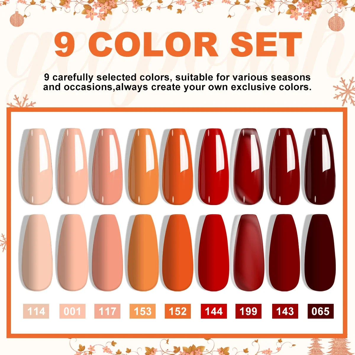 LIMEGIRL 9 Color Gel Nail Polish Set Macaron Color UV LED Soaking Semi-Permanent Gel Varn for Beginners Nail Art Design Gel Kit Blushimmer