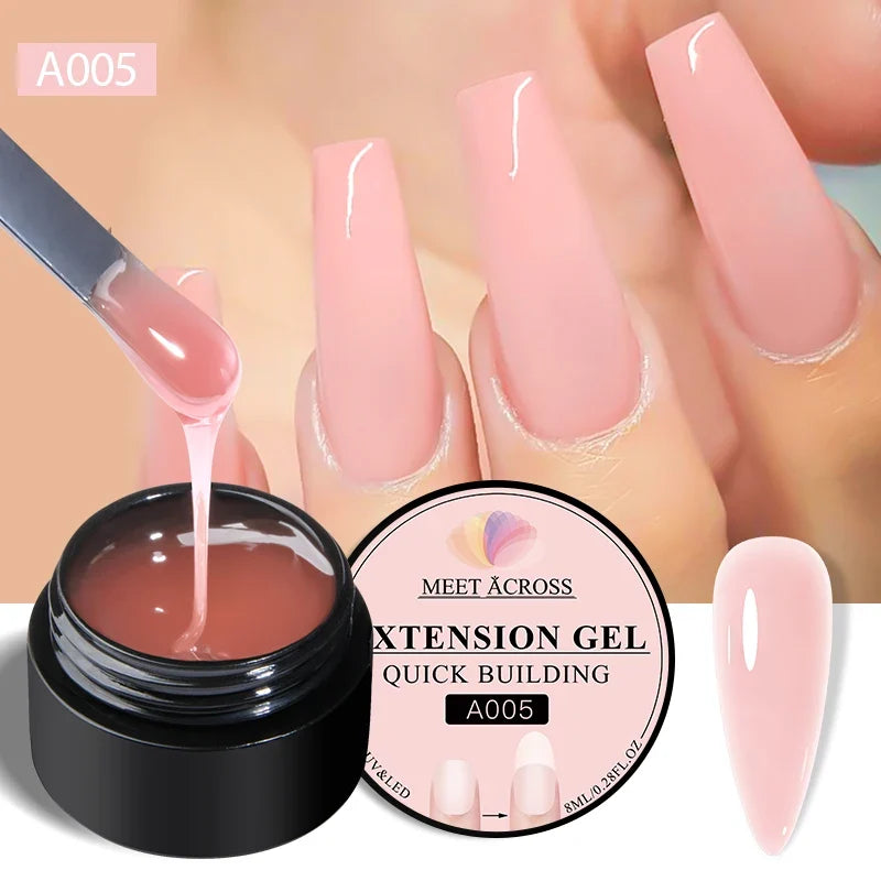 Milky White Nail Extension Gel Clear Nude Building UV Gel For Nails Finger Extensions Form Tips French Nails Manicure Nail Art Blushimmer