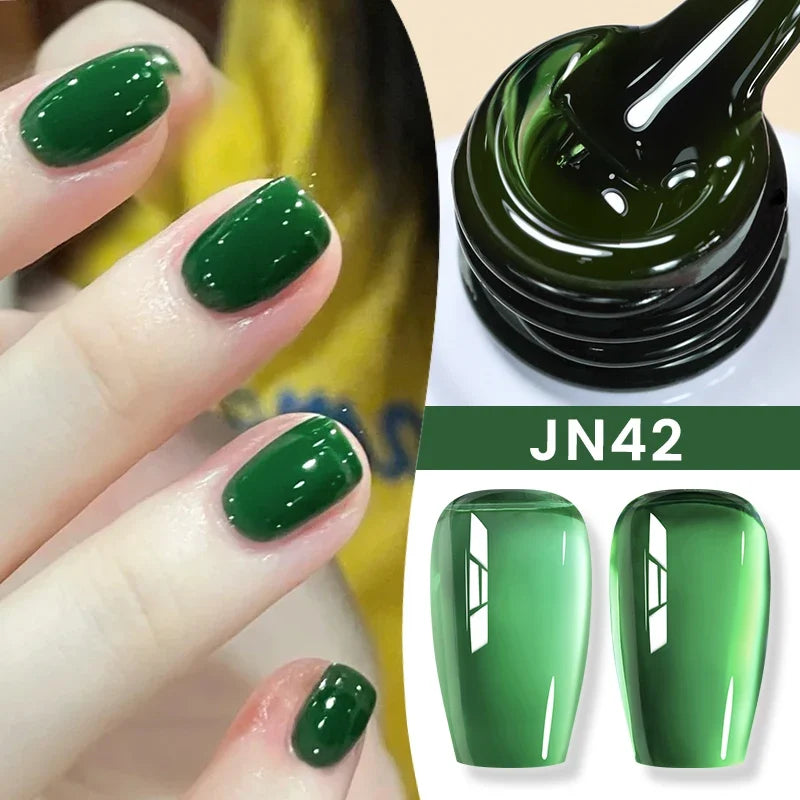 BORN PRETTY Milky White Jelly Nude Gel Nail Polish 10ml White Translucent Soak Off Gel Vernis Semi Permanent Need UV Light Cure Blushimmer
