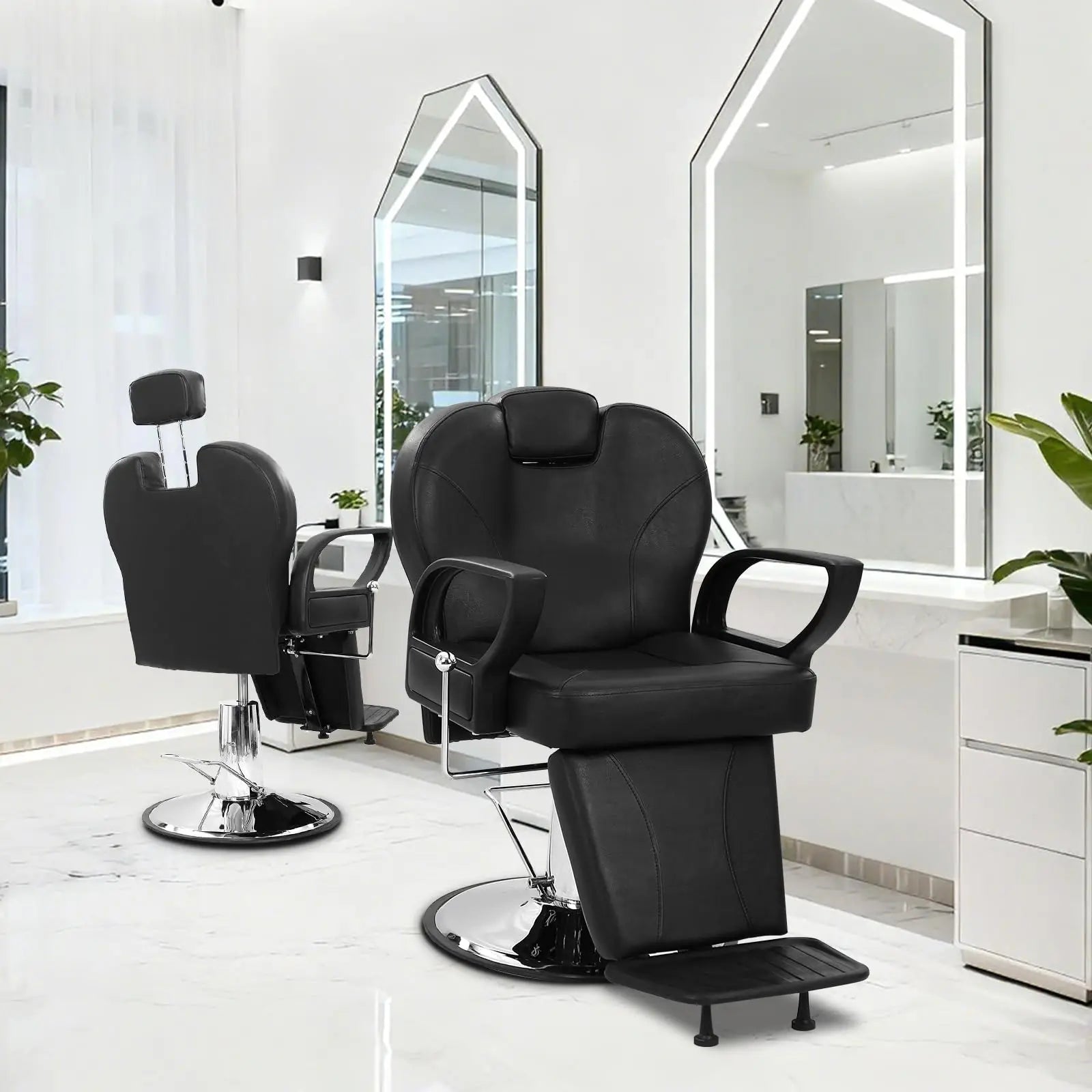 Premium Hydraulic Barber Chair 360° Swivel Reclining Salon Chair With Headrest & Footrest, 330 Lbs Max Load Vivalo