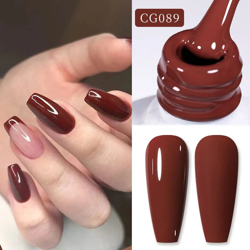 BORN PRETTY 10ml Blood Red Jelly Gel Nail Polish Halloween Nails Art Gel Polish Sheer Translucent Nail Gel for Winter Manicure Blushimmer