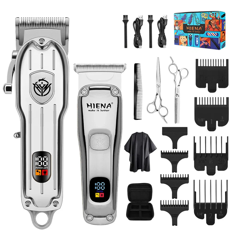 hiena Hair Clipper Barber Professional Cordless Trimmer Magnetic Motor Mower Men Hair Cutter 9000 RPM Hair Cutting Machine Noventix