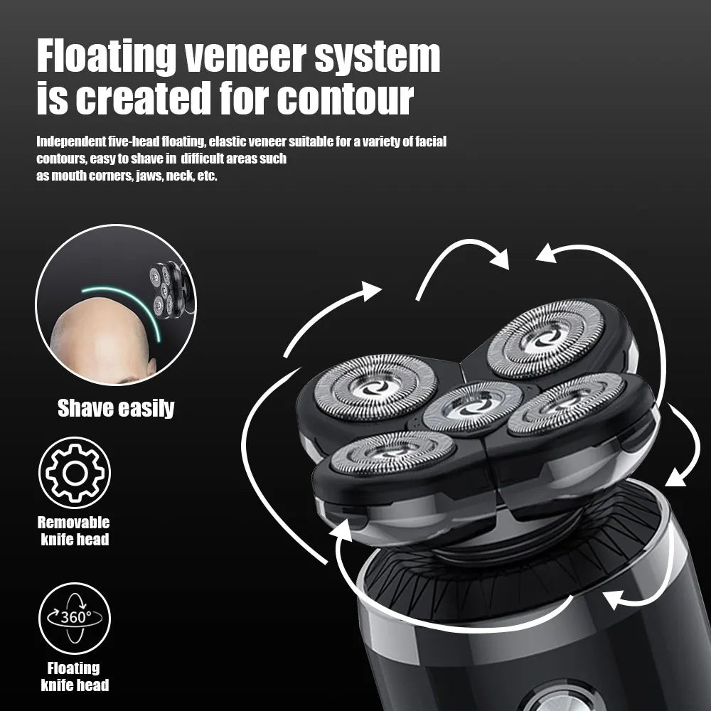 Electric Shaver For Men Shaver Facial Beard Trimmer Waterproof Electric Shaver Rechargeable shaver multi-purpose set Noventix