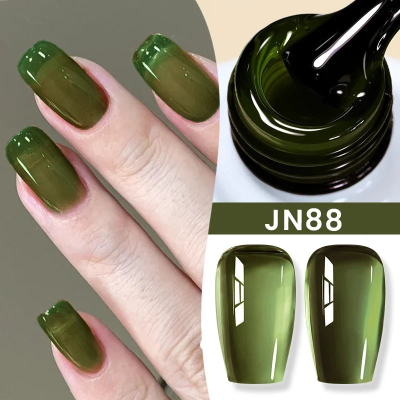 BORN PRETTY Milky White Jelly Nude Gel Nail Polish 10ml White Translucent Soak Off Gel Vernis Semi Permanent Need UV Light Cure Blushimmer