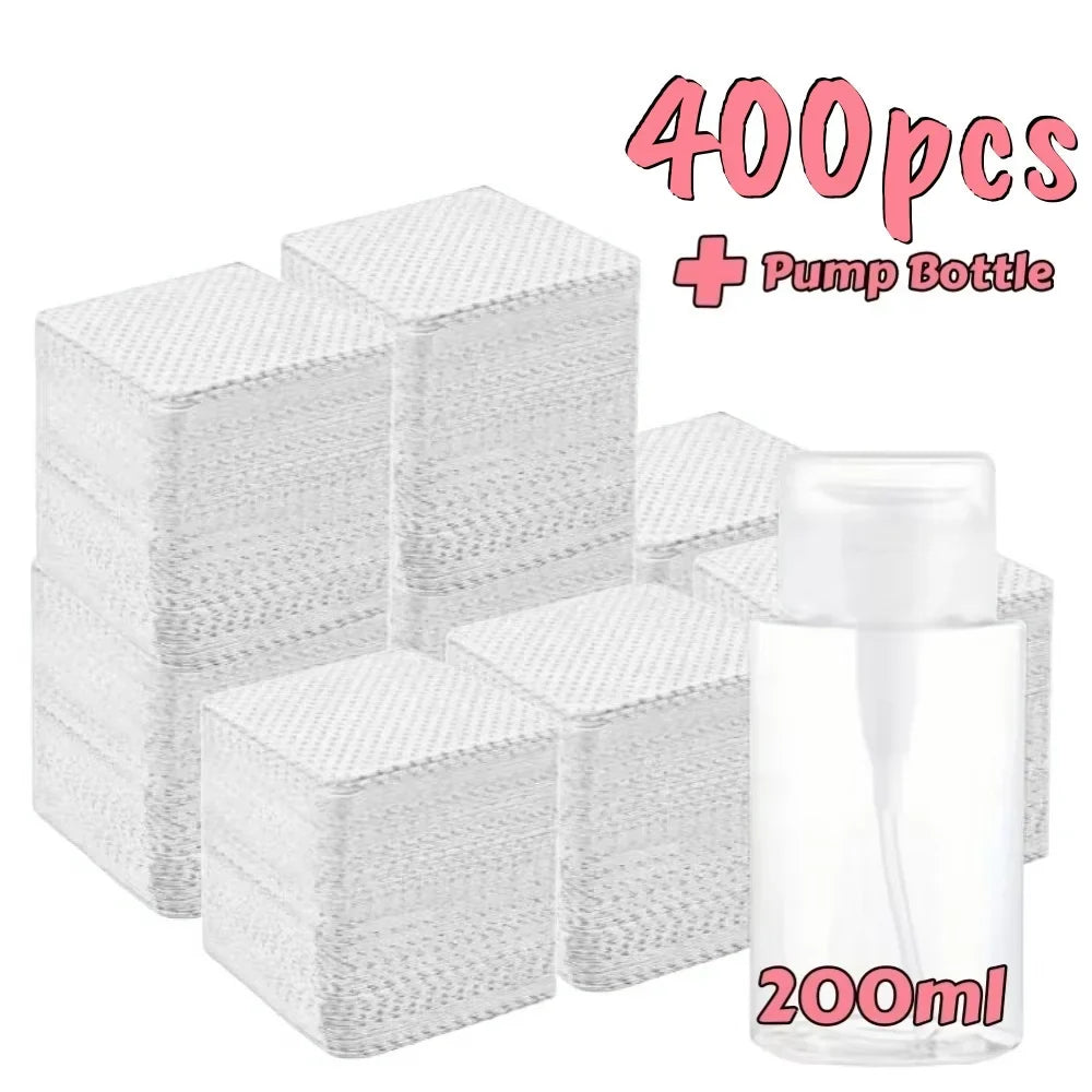 20/600pcs Lint-Free Nail Wipes Gel Cleansing Tissues Aluminum-Free Nail Polish Remover Pads for NaiArt Beauty Cleaning Care Tool Blushimmer