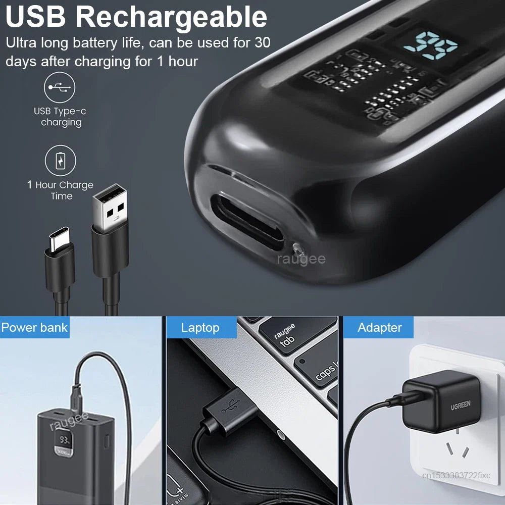Nose Hair Trimmer for Men USB Rechargeable Mini Pocket Nose Hair Clipper Portable Electric Eyebrow Ear Nose Hair Cutting Machine Noventix
