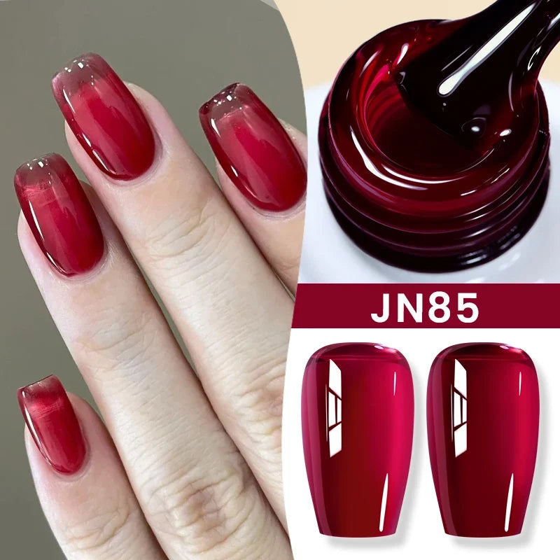 BORN PRETTY Milky White Jelly Nude Gel Nail Polish 10ml White Translucent Soak Off Gel Vernis Semi Permanent Need UV Light Cure Blushimmer