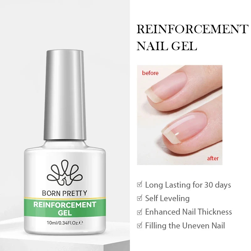BORN PRETTY Jelly Nude Gel Nail Polish 10ml Light Pink Peach Translucent Color UV Light Cure Gel Varnish Nail Art DIY at Home Blushimmer