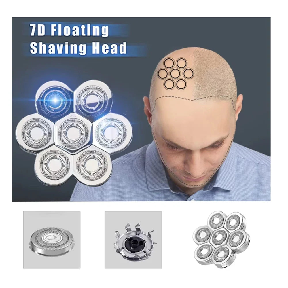 Replaceable Electric Shaver Head And Nose Trimmer Hair Clipper Head Spare 3D 4D 5D 6D 7D 8D 9D Floating Cutter Razor Beard Head Noventix