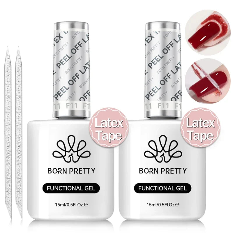 BORN PRETTY 15ml Peel Off Nail Latex Tape Gel Nail Polish Anti-freezing Quick Dry No Need for Curing Nails Finger Protector Tool Blushimmer