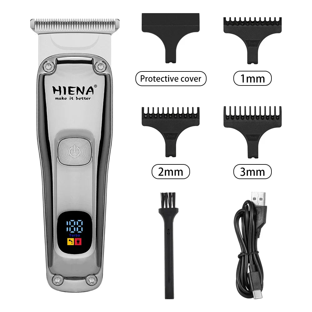 hiena Hair Clipper Barber Professional Cordless Trimmer Magnetic Motor Mower Men Hair Cutter 9000 RPM Hair Cutting Machine Noventix