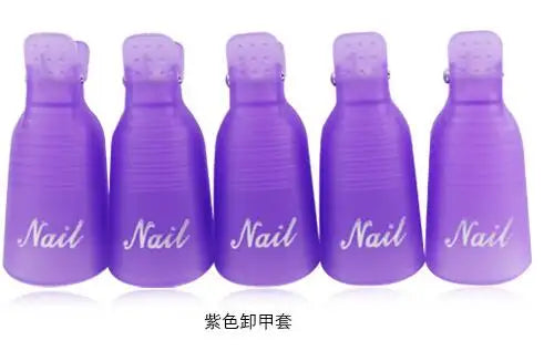 (10Pcs) Gel Nail Polish Remover Cap Clips Resuable Finger&Toe Nail Clips for removal Acrylic Nail Art Gel Polish Soak Off Tool Blushimmer