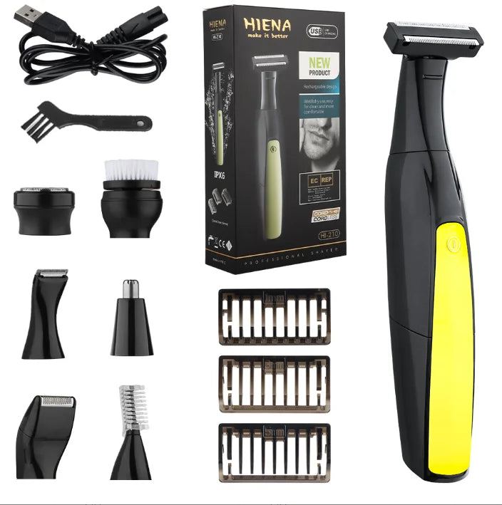 7 in 1 Shaver Men's Multifunctional Rechargeable Earbrow Nose Hair Trimmer Bikini Line Sensitive Shaver Hair Shaving Trimmer Noventix