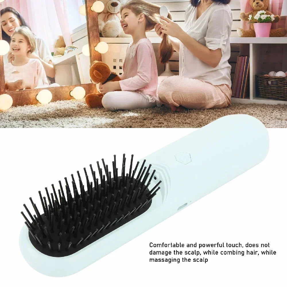 Steam Electric Hair Straightening Brush, Air Cushion Spray Massage Detangler Comb for Frizzy Damaged Hair Styling & Care FLIPSTYLEZLLC
