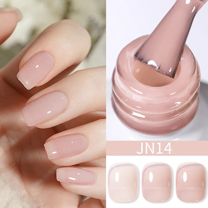 BORN PRETTY 10ml Blood Red Jelly Gel Nail Polish Halloween Nails Art Gel Polish Sheer Translucent Nail Gel for Winter Manicure Blushimmer