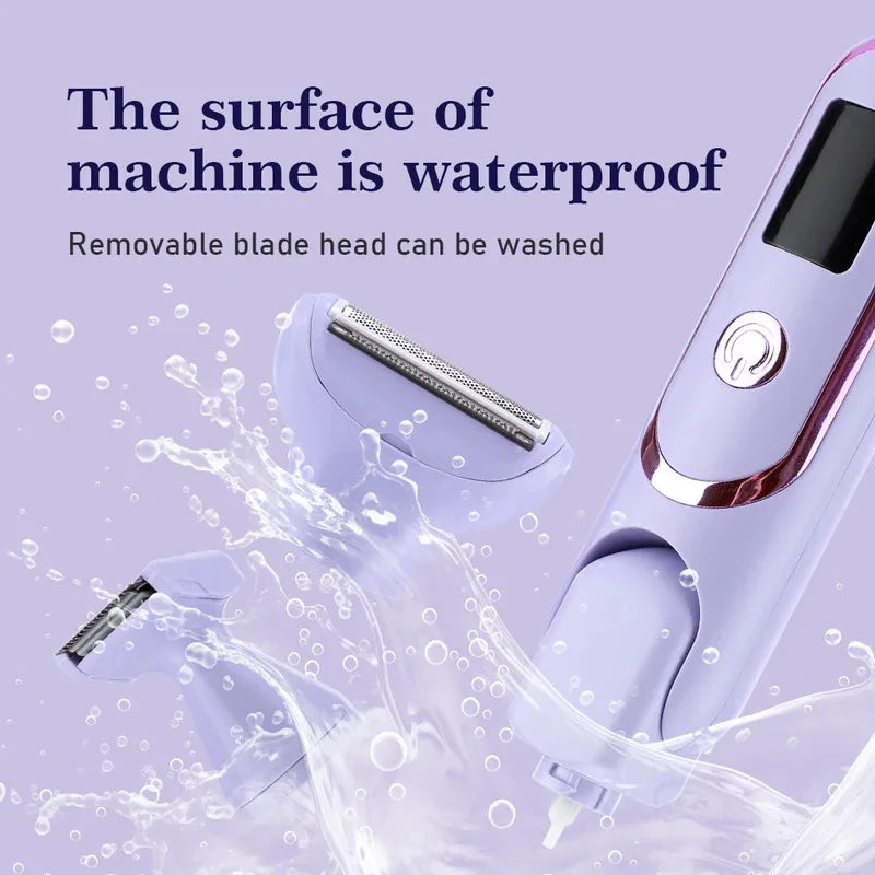 5 in 1 Electric Razor for Women Shaver Lady Shaver Body Hair Trimmer for Armpit Bikini Arm Leg Face Mustache Portable Painless Noventix