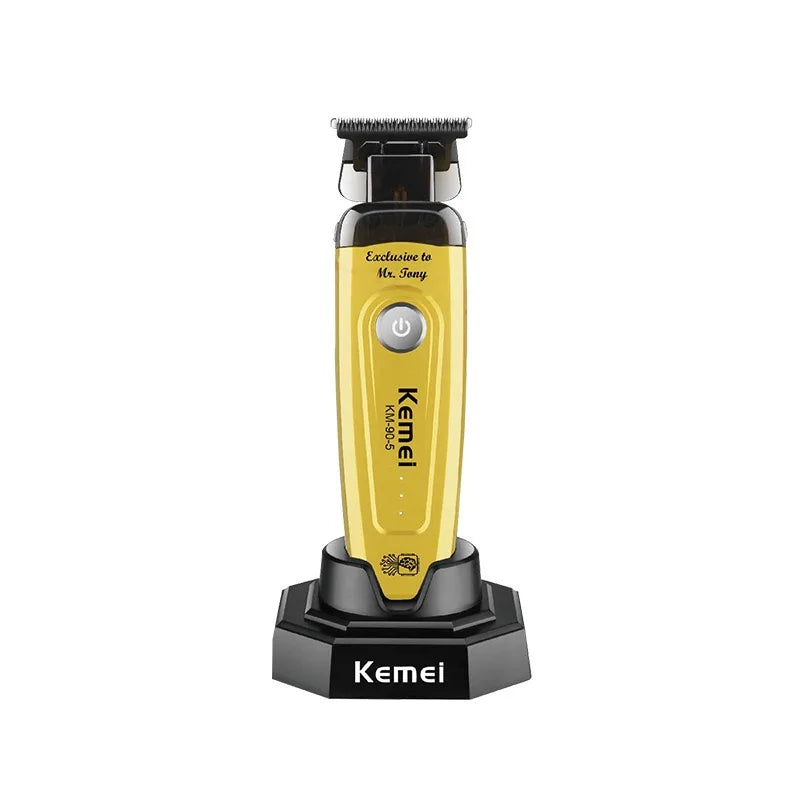 Kemei 90-5 Electric Hair Beard Trimmer 7500 RPM Zero Gap Clipper for Men DLC Blade Cordless Barber Finish Hair Cutting Machine Noventix