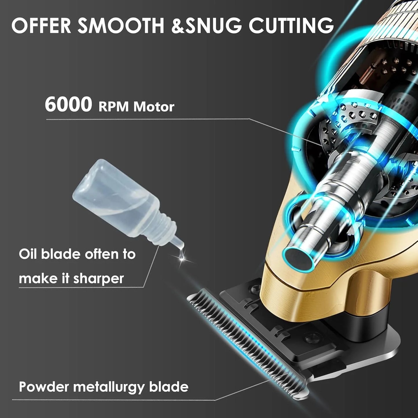 Kemei 2293 Men Zero Gapped Cordless Hair Clipper Professional Hair Beard Trimmer Barber Rechargeable Finish Hair Cutting Machine Noventix