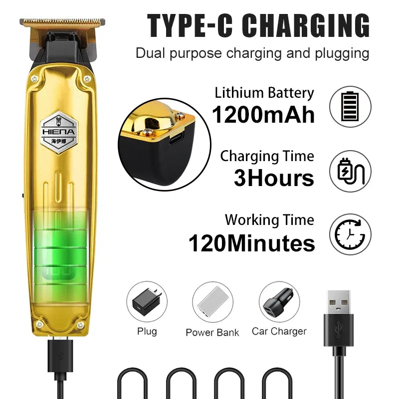 hiena hair Clipper Electric Hair Cutting Machine Cordless Haircut Machine Rechargeable Hair Trimmer Portable Trimmer for men Noventix