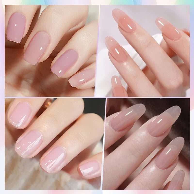 BORN PRETTY 83 Colors 10ml Jelly Nude Gel Nail Polish Autumn Amber Semi Transparent Manicure Soak off UV LED Nails Gel Varnish Blushimmer