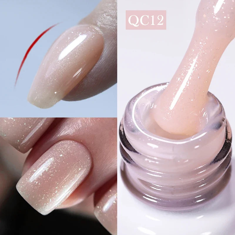 BORN PRETTY Milky White Jelly Nude Gel Nail Polish 10ml White Translucent Soak Off Gel Vernis Semi Permanent Need UV Light Cure Blushimmer