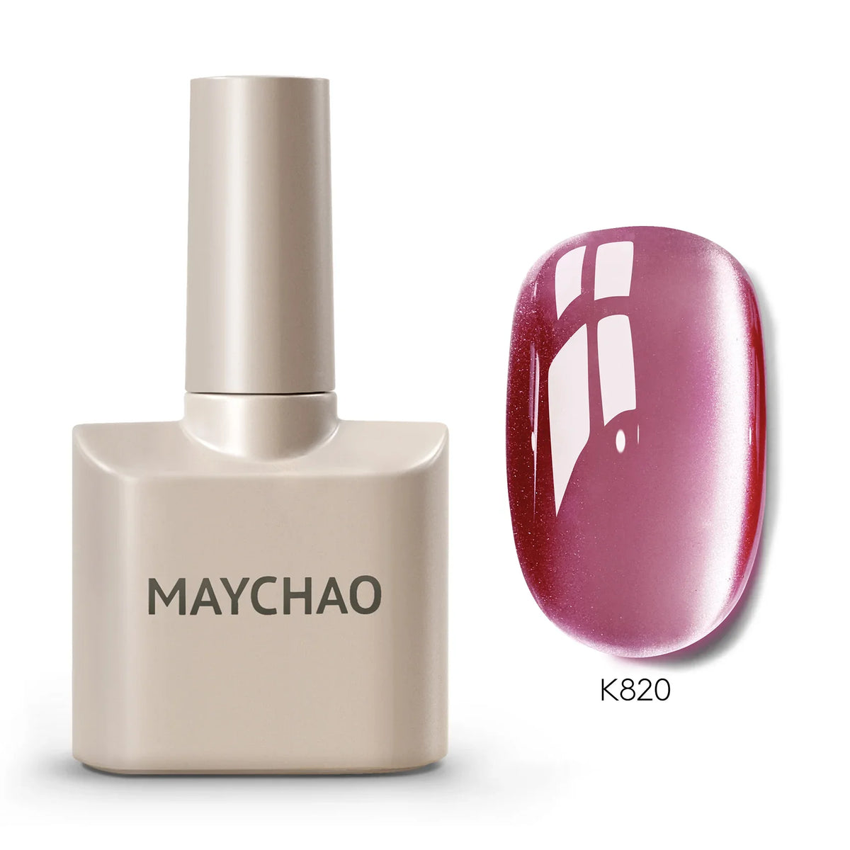 MAYCHAORomantic Galaxy Cat Eye Gel Nail Polish With Magnet Soak off UV Holographic Magnetic Rainbow Gel Polish for Nail Manicure Blushimmer