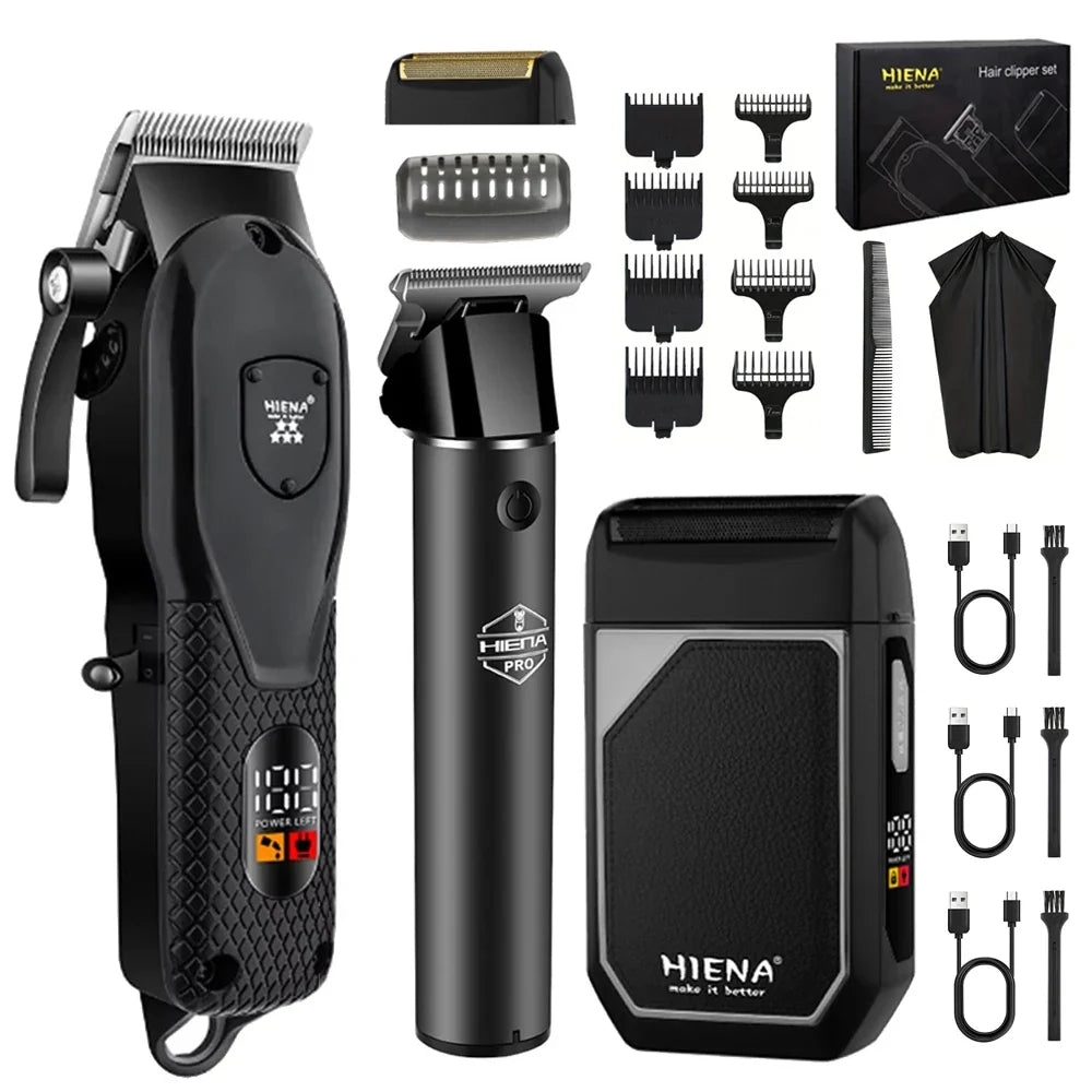 hiena Clipper Electric Hair Trimmer for men Electric shaver professional Men's Hair cutting machine Wireless barber trimmer Noventix