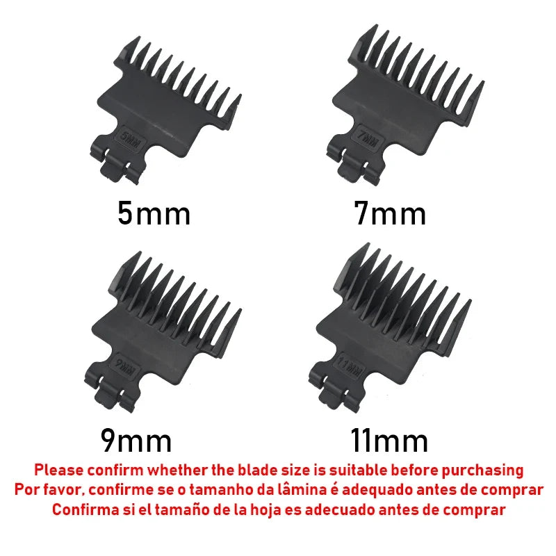 For Kemei KM-2299 1 2 3 5 7 9 11mm Professional Hair Trimmer Limit Comb Guards Hairdresser Hair Cutting Guide Barber Accesories Noventix