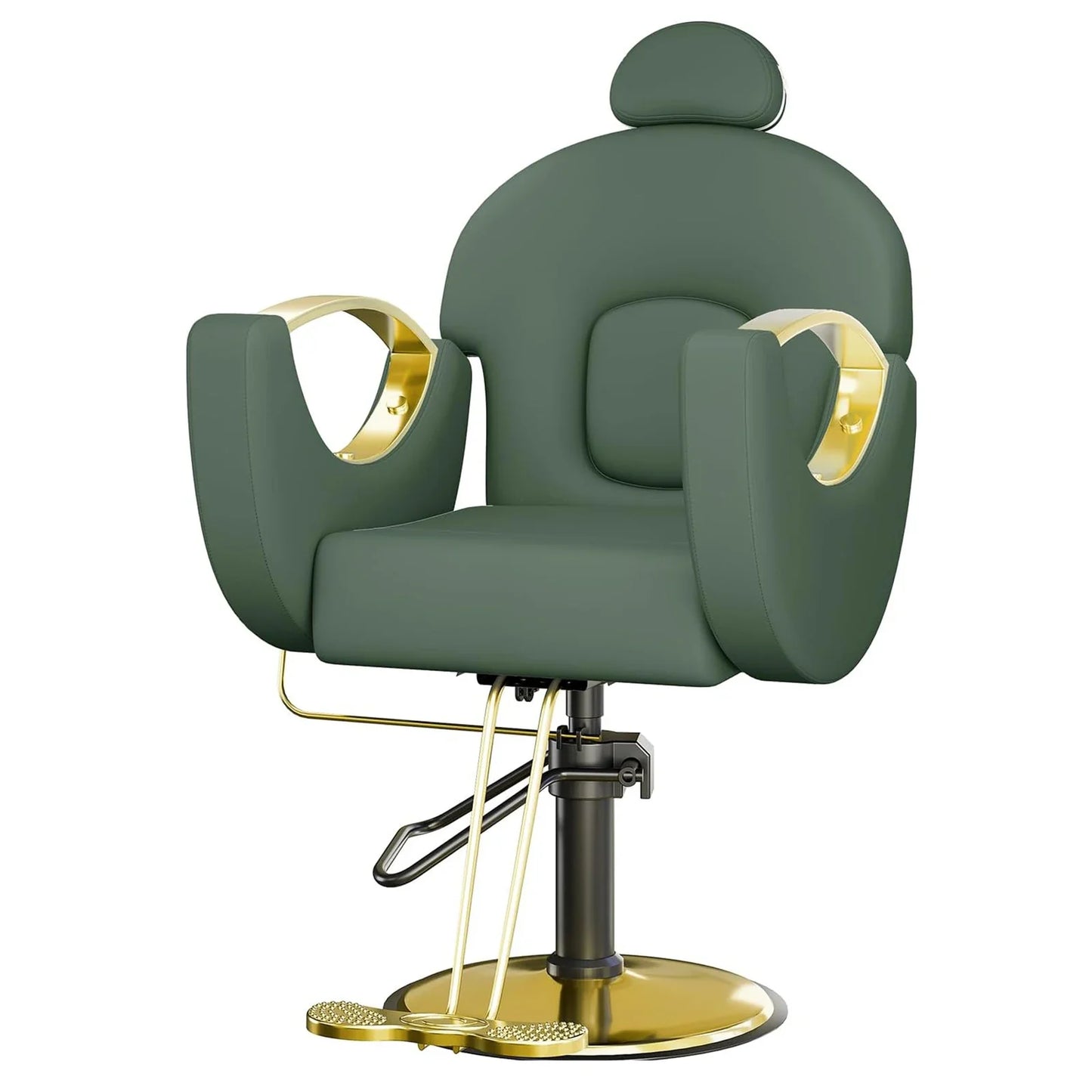 Commercial Barber Chair Reclining & 360° Swivel, Heavy Duty Hydraulic Salon Chair With Adjustable Height For Haircut Shampoo Vivalo