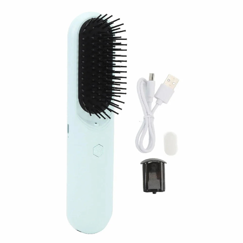 Steam Electric Hair Straightening Brush, Air Cushion Spray Massage Detangler Comb for Frizzy Damaged Hair Styling & Care FLIPSTYLEZLLC