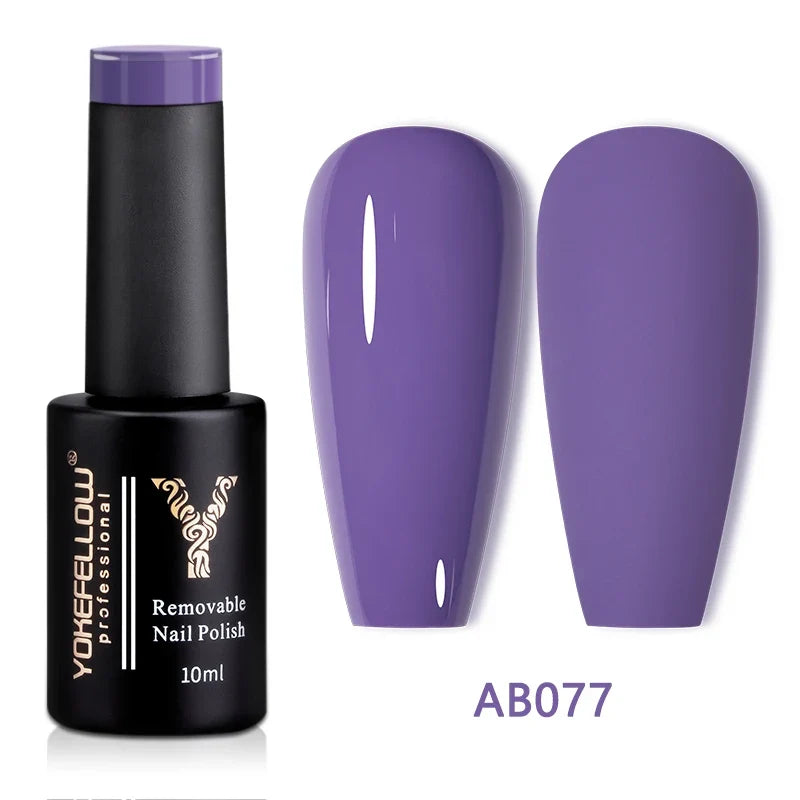 YOKEFELLOW 10ml Jelly Nude Gel Nail Polish High Quality Translucent Pink Nail Gel Varnish Soak Off UV Gel Polish Long Lasting Blushimmer