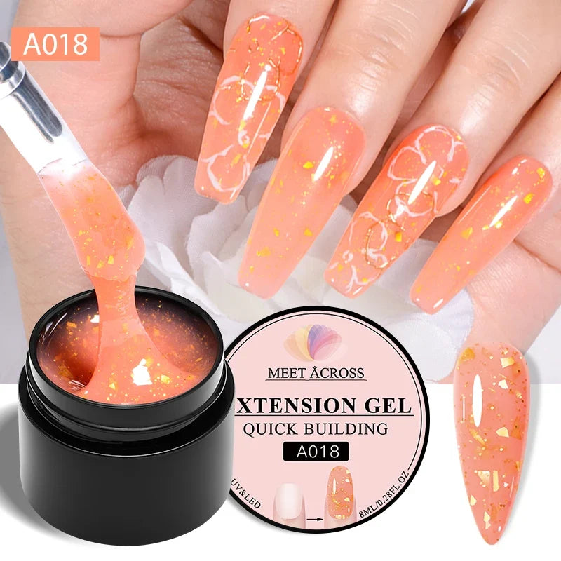 Milky White Nail Extension Gel Clear Nude Building UV Gel For Nails Finger Extensions Form Tips French Nails Manicure Nail Art Blushimmer