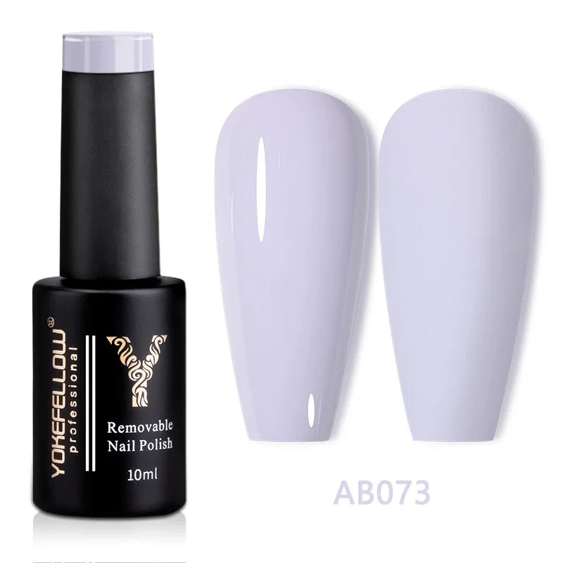 YOKEFELLOW 10ml Jelly Nude Gel Nail Polish High Quality Translucent Pink Nail Gel Varnish Soak Off UV Gel Polish Long Lasting Blushimmer