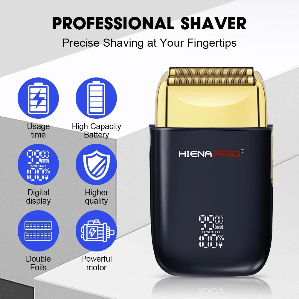 HIENA Hair cutting machine Hair clipperRechargeable Pro Electric Shaver For Men Hair Beard Electric home appliance Christmas Noventix