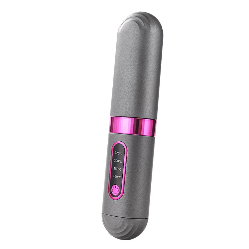 For Travel Beauty Hair Tool Wireless Mini Hair Styler Portable Rechargeable Curling & Straightening Comb Temperature Adjustable Noventix