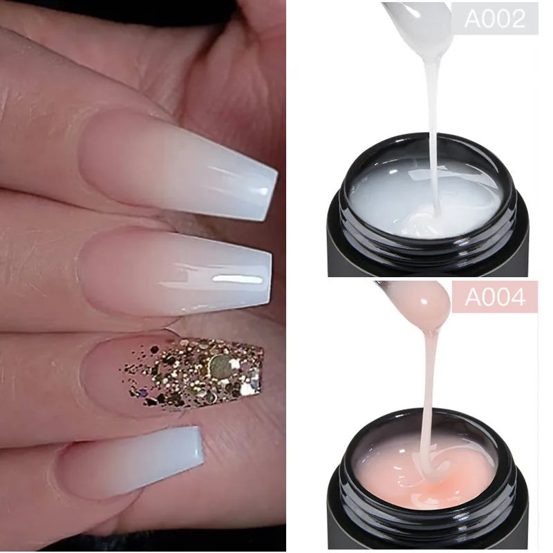 Baby Boomer Extension Nail Gel Set UV Builder Ombre Nails Camouflage Quick Extension Gel Extended Nails Art Gel Kits Manicure Blushimmer