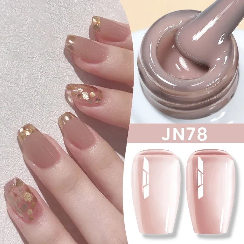BORN PRETTY 83 Colors 10ml Jelly Nude Gel Nail Polish Autumn Amber Semi Transparent Manicure Soak off UV LED Nails Gel Varnish Blushimmer