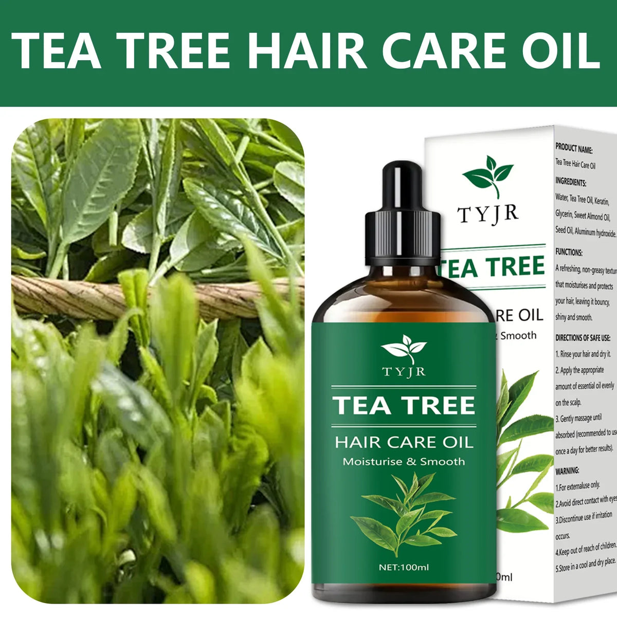 Tea tree essential oil for skin care, massage, shower, diffuser relaxing essential oil for face, body, nails, hair, eyelashes Blushimmer