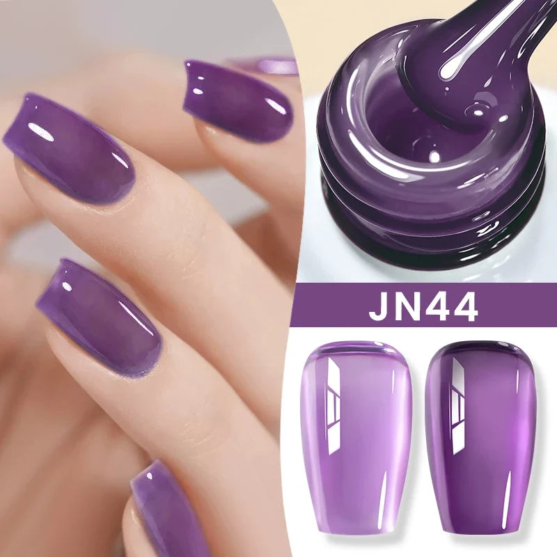 BORN PRETTY Milky White Jelly Nude Gel Nail Polish 10ml White Translucent Soak Off Gel Vernis Semi Permanent Need UV Light Cure Blushimmer