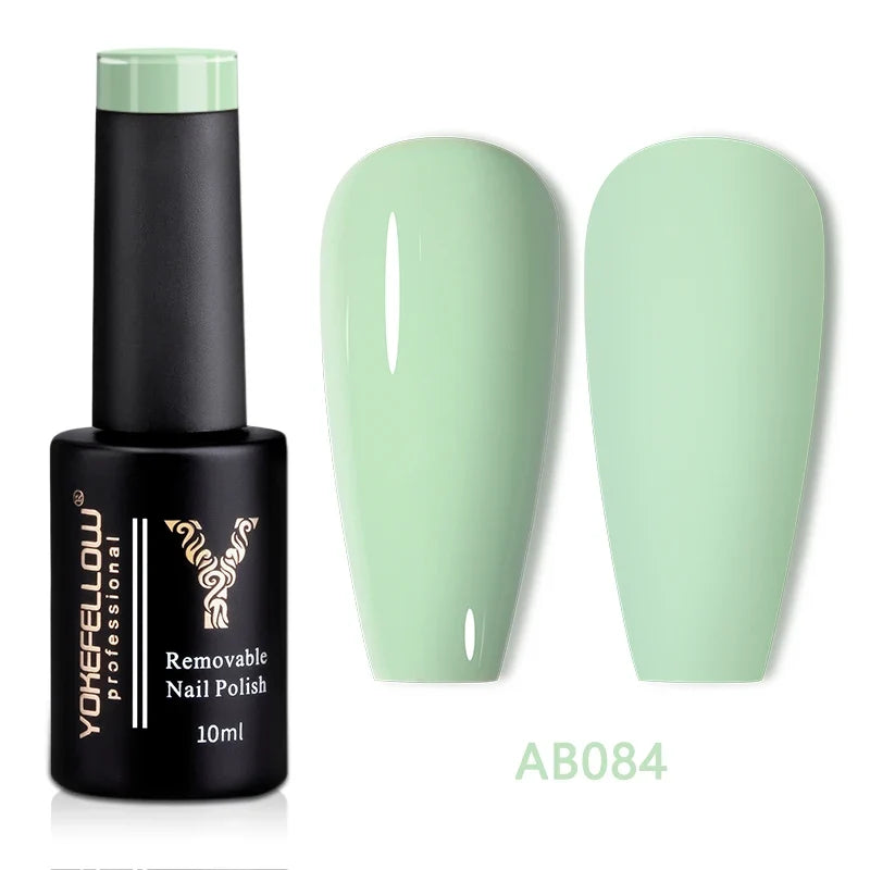 YOKEFELLOW 10ml Jelly Nude Gel Nail Polish High Quality Translucent Pink Nail Gel Varnish Soak Off UV Gel Polish Long Lasting Blushimmer