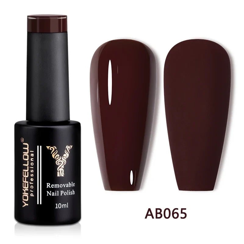YOKEFELLOW 10ml Jelly Nude Gel Nail Polish High Quality Translucent Pink Nail Gel Varnish Soak Off UV Gel Polish Long Lasting Blushimmer