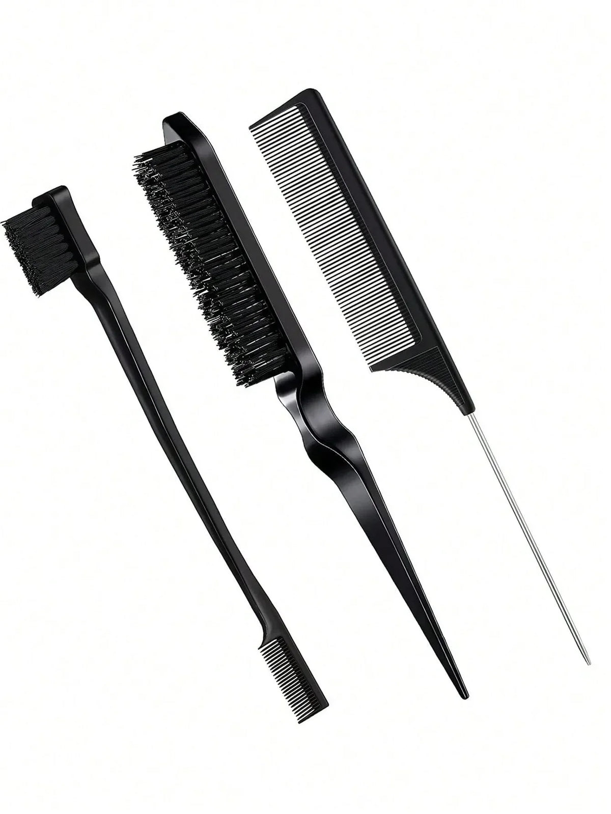3pcs styling comb set with triple tear hair brush mouse tail comb edge brush,salon hair styling tool Special for real hair wigs Phones Icon