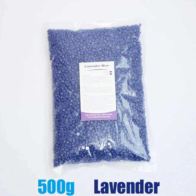 500g Wax Beans For Wax Heater Whole Body Hot Film Depilatory Wax For Wax Heater Kit Waxing Wax Beans For Hair Removal Wax Pot Noventix
