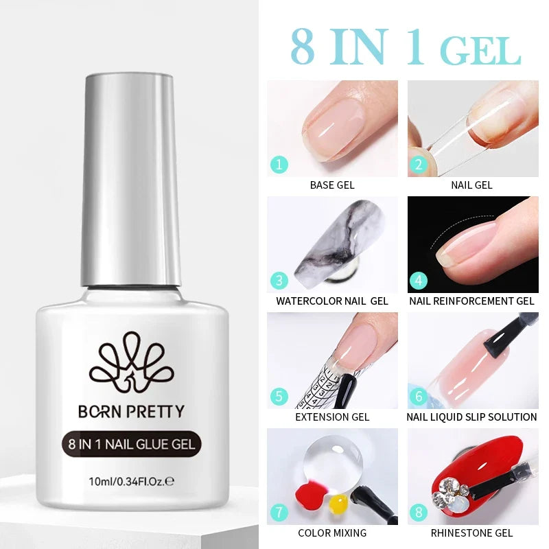 BORN PRETTY 10ml Blood Red Jelly Gel Nail Polish Halloween Nails Art Gel Polish Sheer Translucent Nail Gel for Winter Manicure Blushimmer