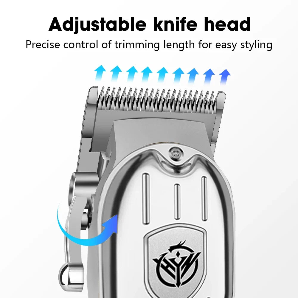 hiena Hair Clipper Barber Professional Cordless Trimmer Magnetic Motor Mower Men Hair Cutter 9000 RPM Hair Cutting Machine Noventix