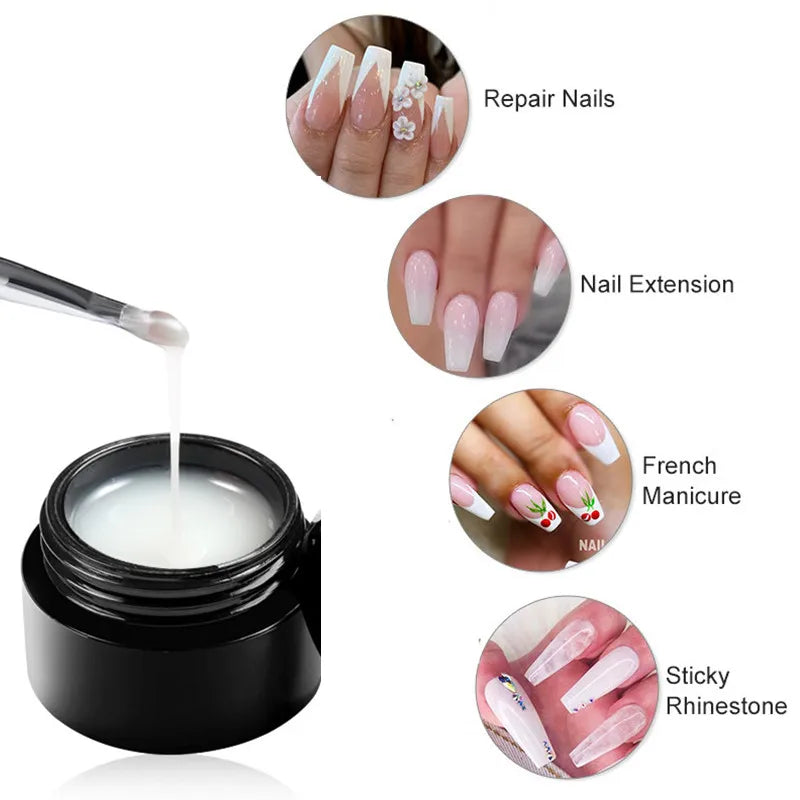 Baby Boomer Extension Nail Gel Set UV Builder Ombre Nails Camouflage Quick Extension Gel Extended Nails Art Gel Kits Manicure Blushimmer