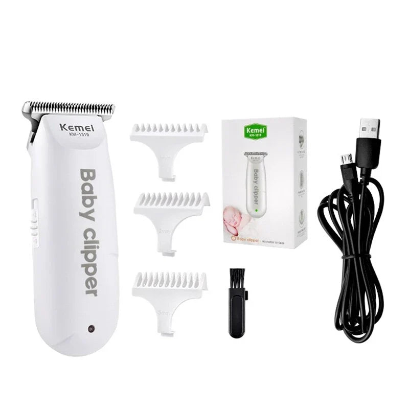 Kemei 1319 Portable Mini Kids Hair Cutting Machine Electric Baby Hair Trimmer Low Noise Hair Clipper Rechargeable Shaver Mute Noventix