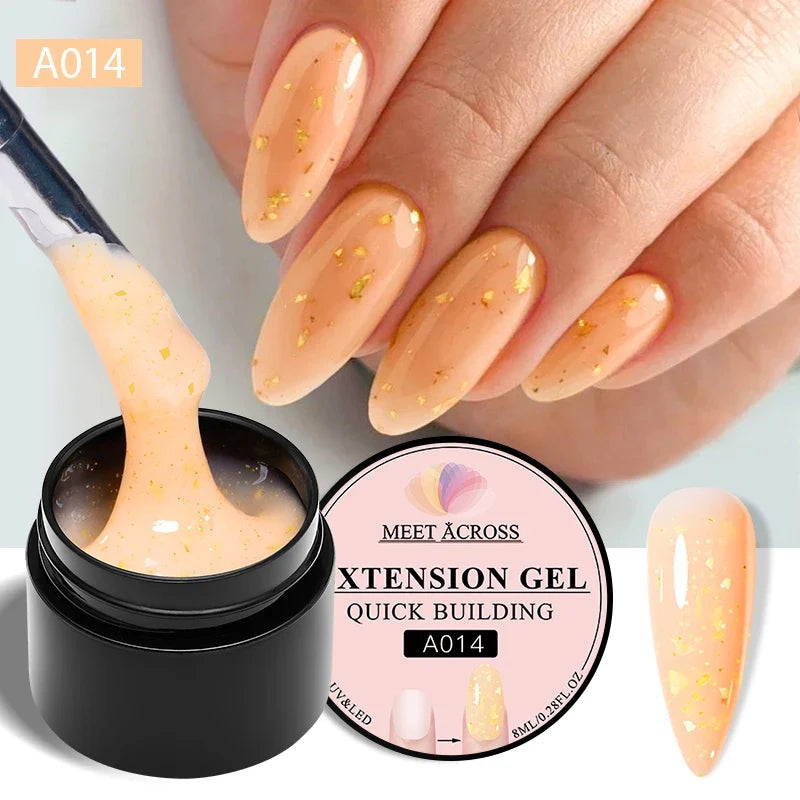 Milky White Nail Extension Gel Clear Nude Building UV Gel For Nails Finger Extensions Form Tips French Nails Manicure Nail Art Blushimmer